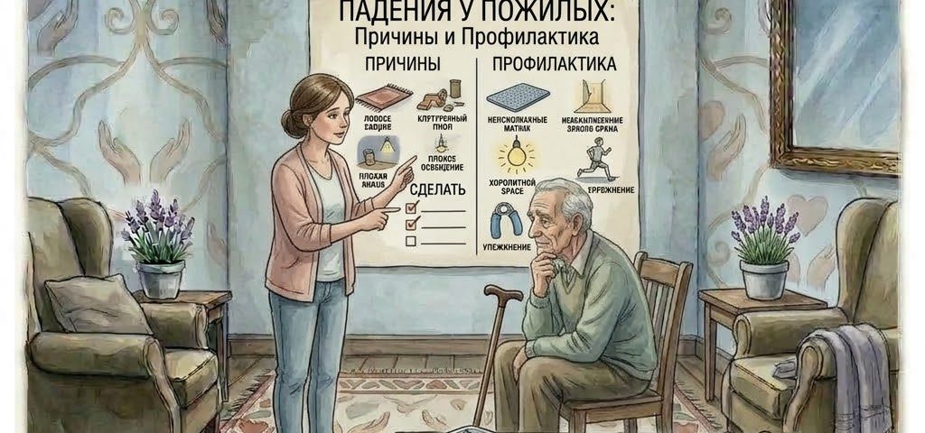 Падения у пожилых — причины и профилактика