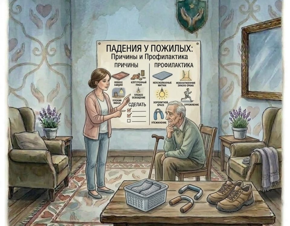 Падения у пожилых — причины и профилактика