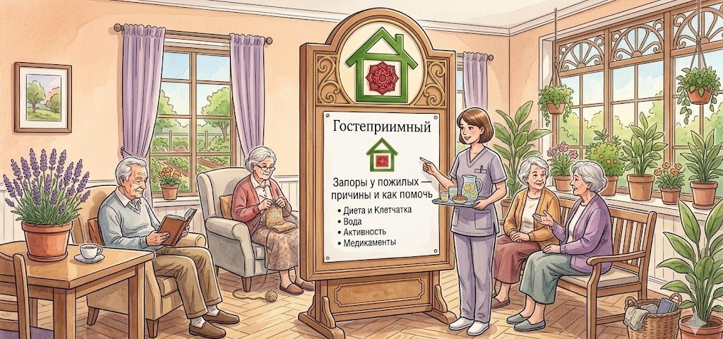 Запоры у пожилых — причины и как помочь