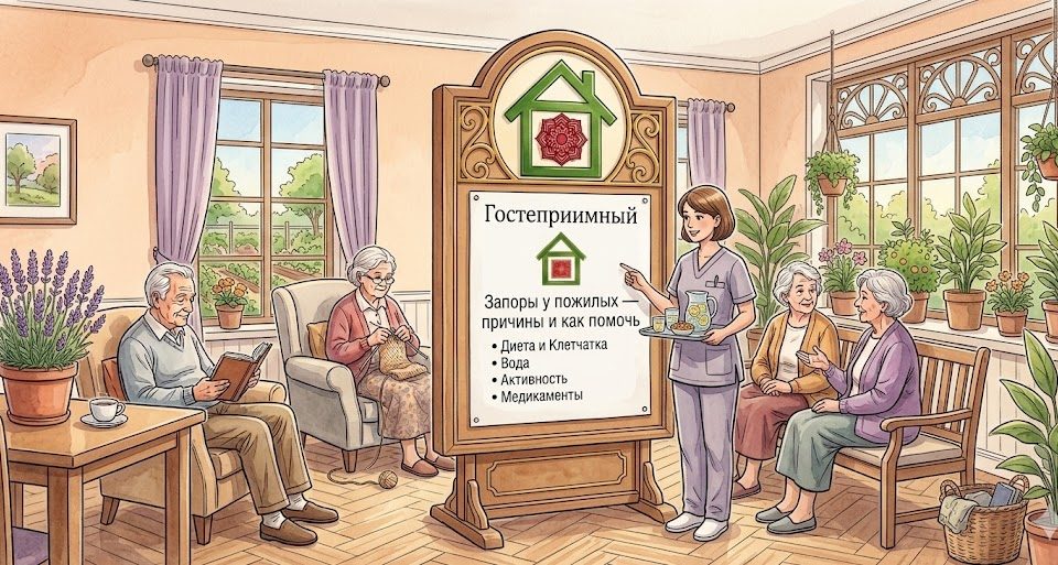 Запоры у пожилых — причины и как помочь